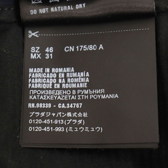 PRADA Pants Virgin wool Navy 46