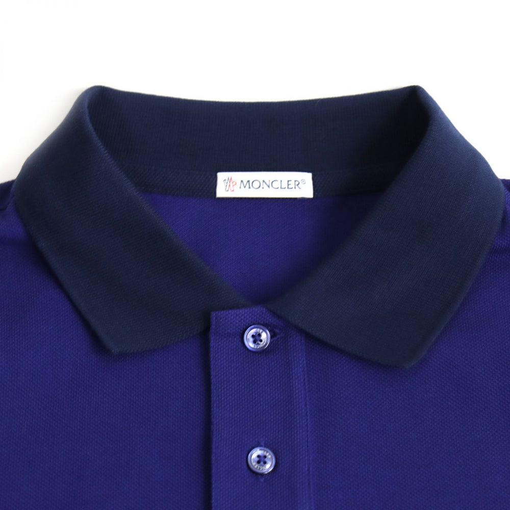 MONCLER Short sleeve polo shirt cotton Navy S