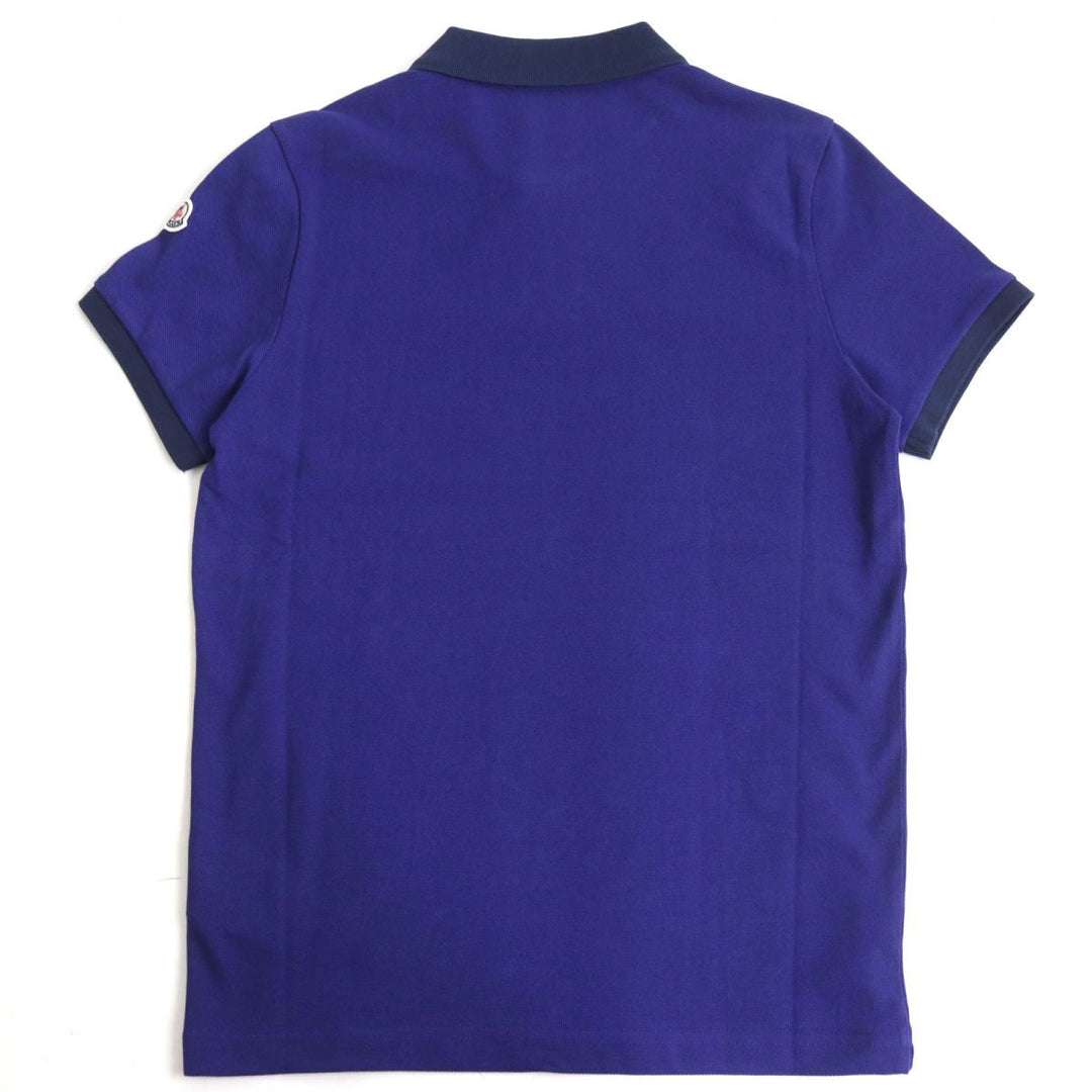 MONCLER Short sleeve polo shirt cotton Navy S