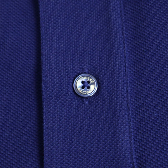 MONCLER Short sleeve polo shirt cotton Navy S