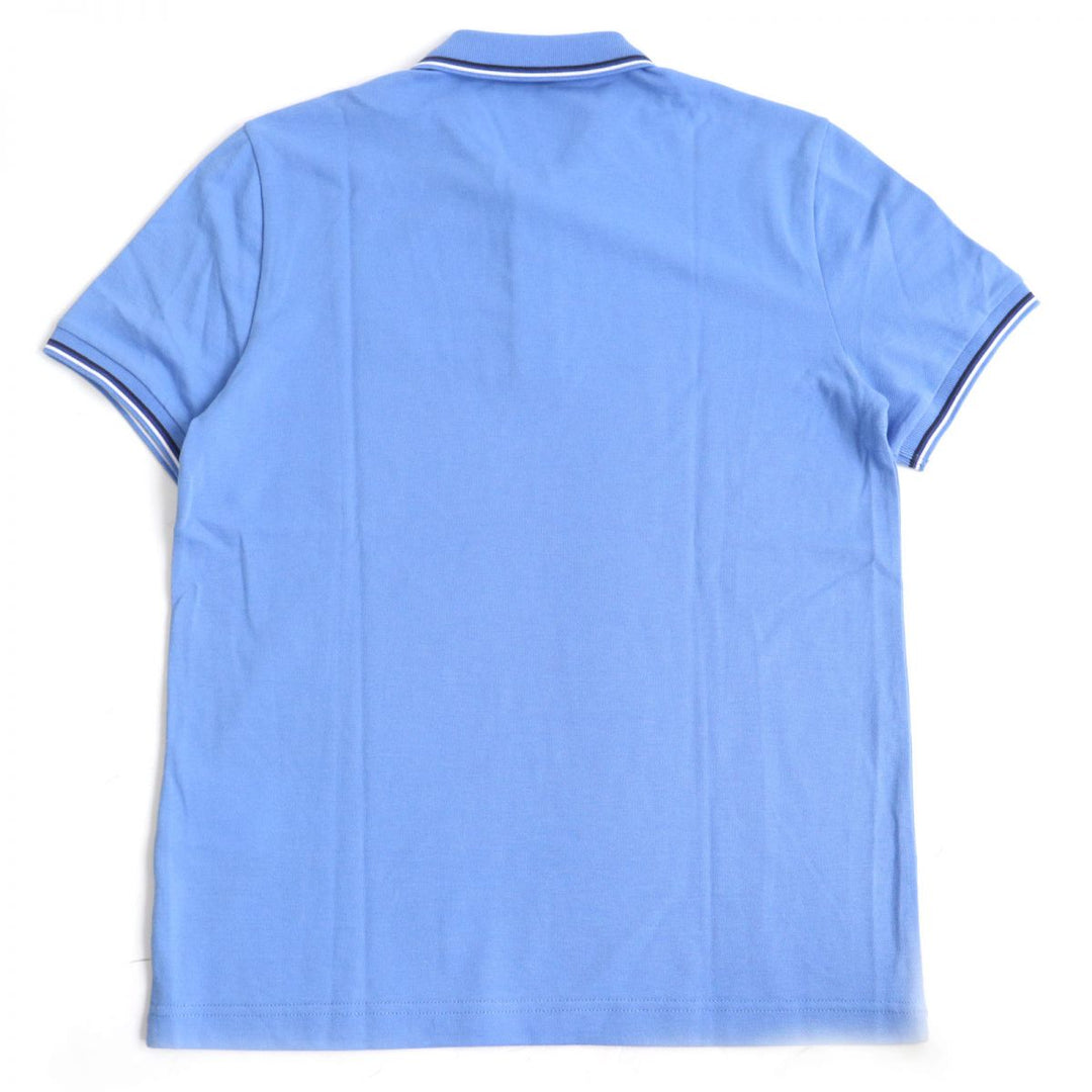 MONCLER Short sleeve polo shirt cotton Light blue S