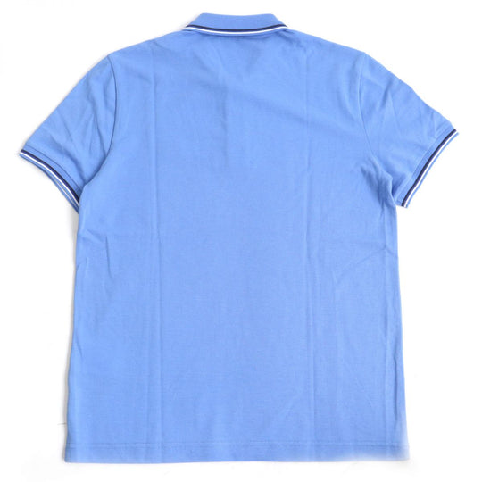 MONCLER Short sleeve polo shirt cotton Light blue S