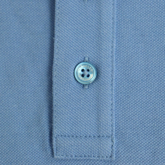 MONCLER Short sleeve polo shirt cotton Light blue S