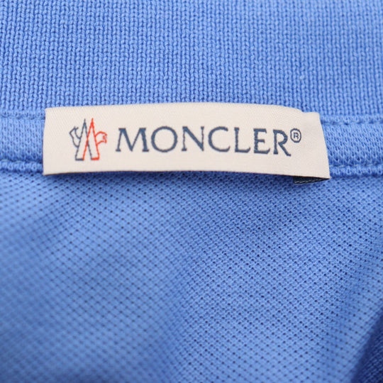 MONCLER Short sleeve polo shirt cotton Light blue S