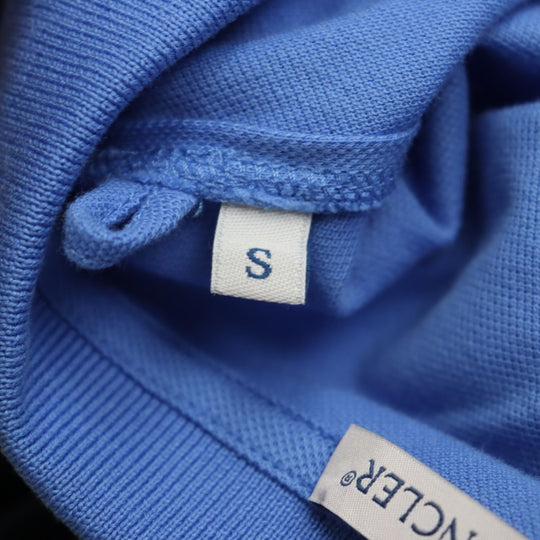 MONCLER Short sleeve polo shirt cotton Light blue S