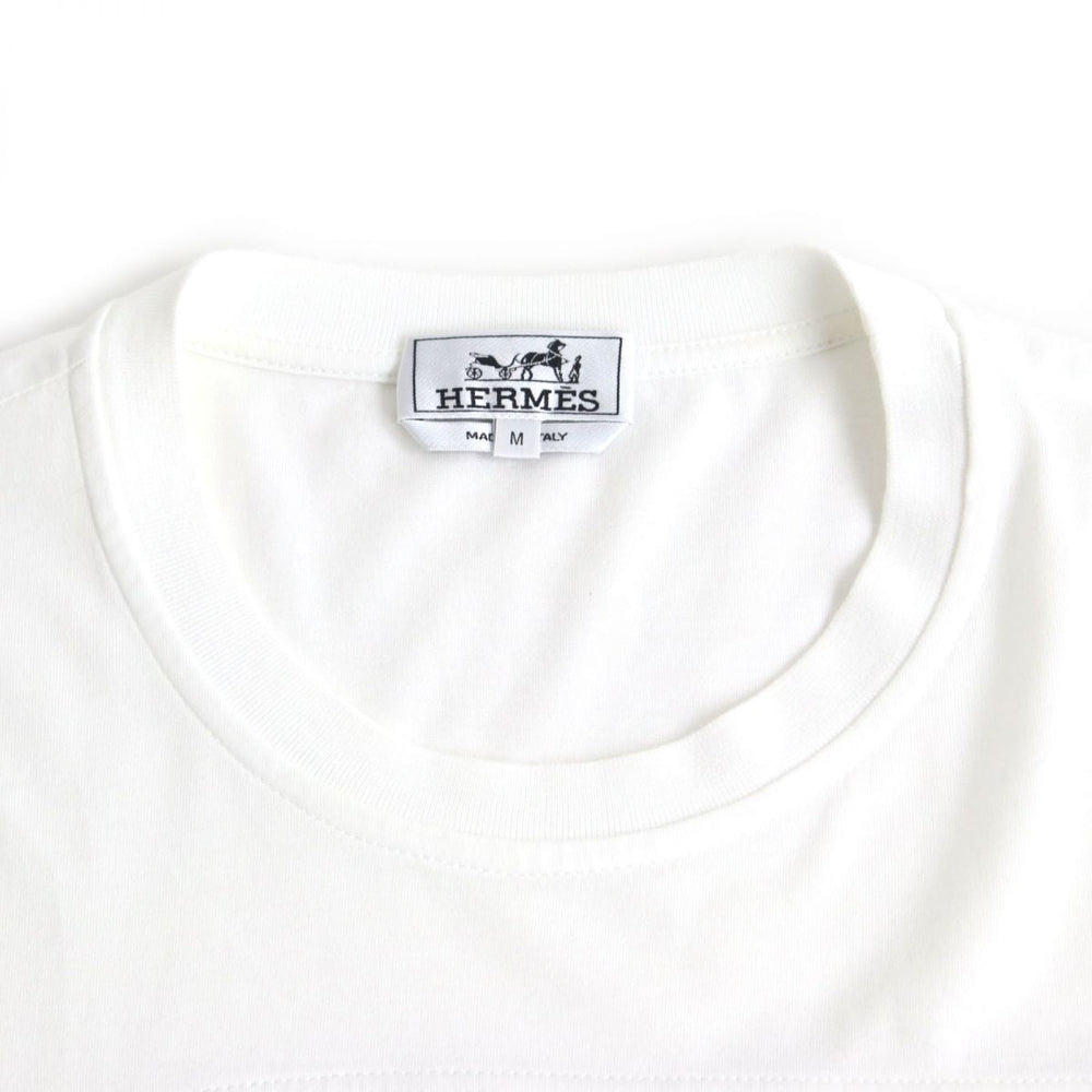 HERMES Short sleeve T-shirt cotton White x gray M