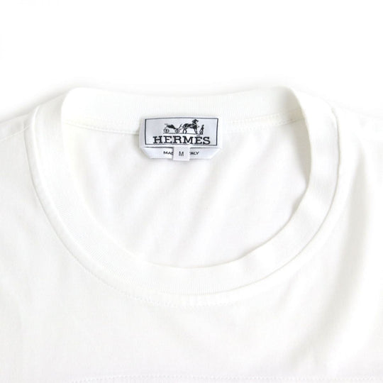 HERMES Short sleeve T-shirt cotton White x gray M