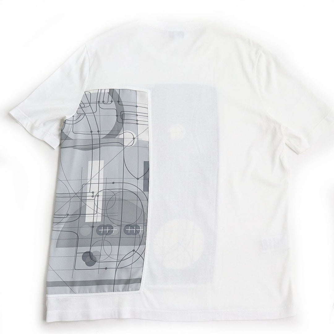 HERMES Short sleeve T-shirt cotton White x gray M