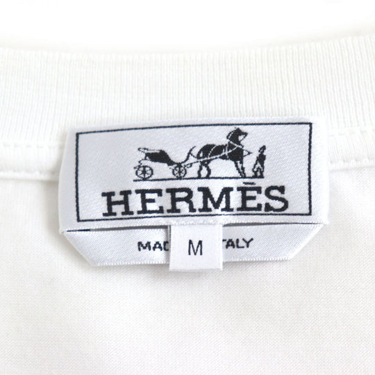 HERMES Short sleeve T-shirt cotton White x gray M