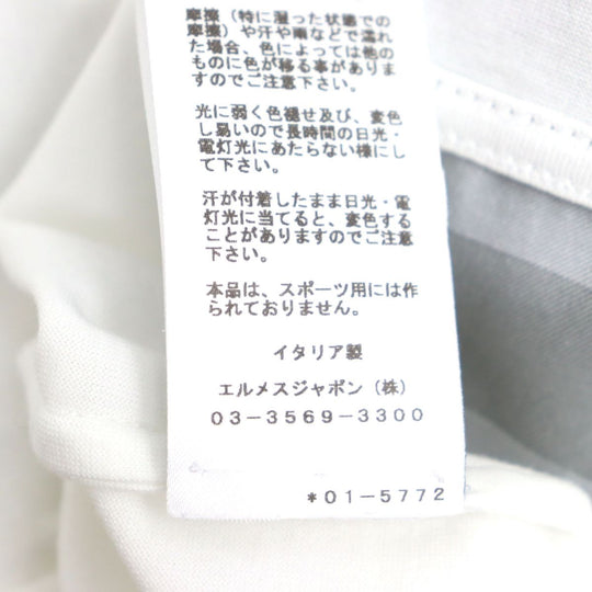 HERMES Short sleeve T-shirt cotton White x gray M