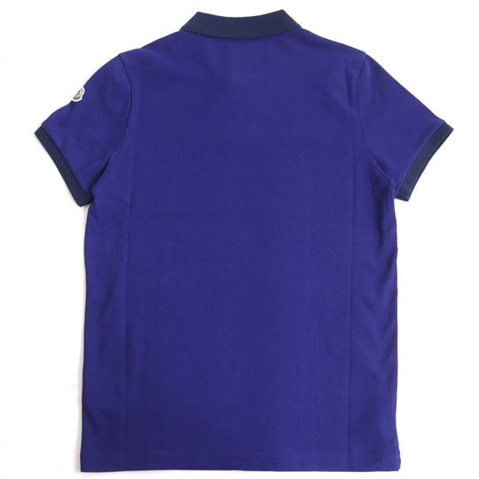 MONCLER Short sleeve polo shirt cotton Navy S