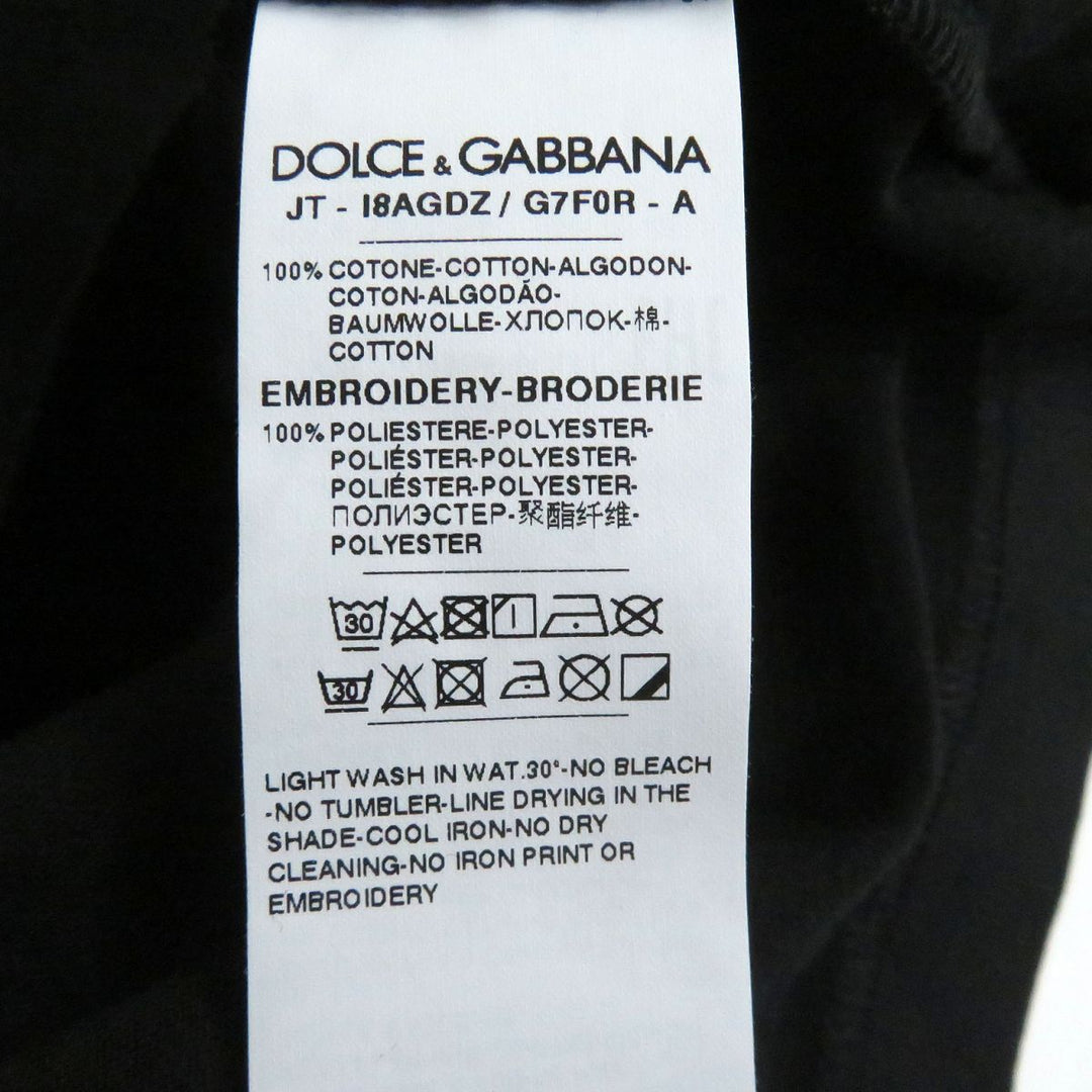 DOLCE&GABBANA Short sleeve T-shirt cotton black 46