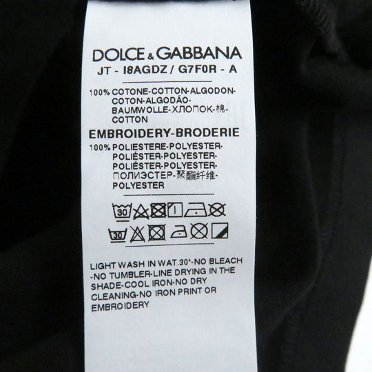 DOLCE&GABBANA Short sleeve T-shirt cotton black 46