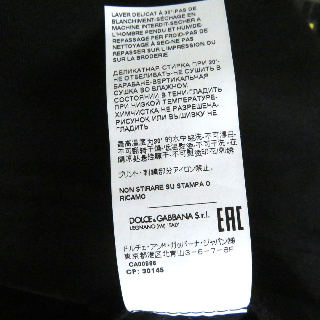 DOLCE&GABBANA Short sleeve T-shirt cotton black 46