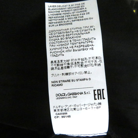DOLCE&GABBANA Short sleeve T-shirt cotton black 46