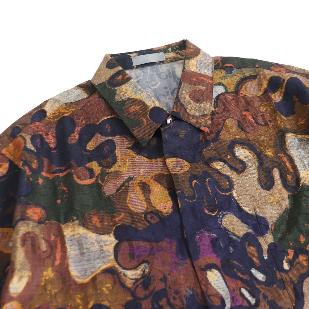 Dior HOMME Short sleeve shirt silk multicolor 37
