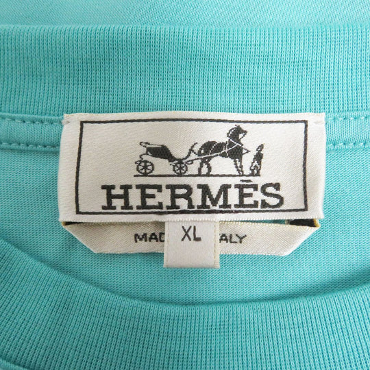 HERMES Short sleeve T-shirt cotton Light blue XL