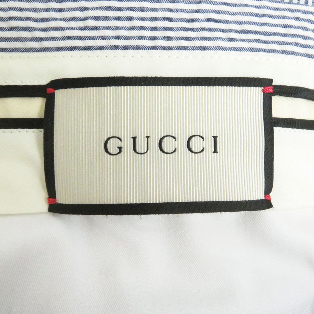 GUCCI Pants cotton Blue x white