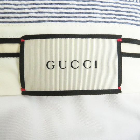 GUCCI Pants cotton Blue x white
