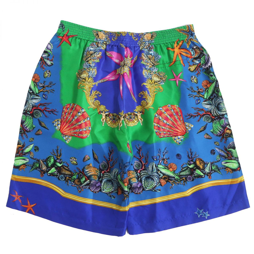 VERSACE Pants silk Blue type Multicolor 48