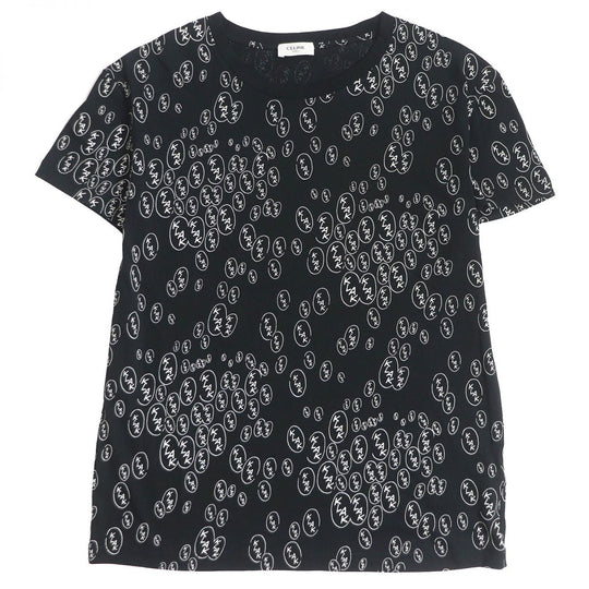 CELINE Cut cotton black<br>Print: White XS