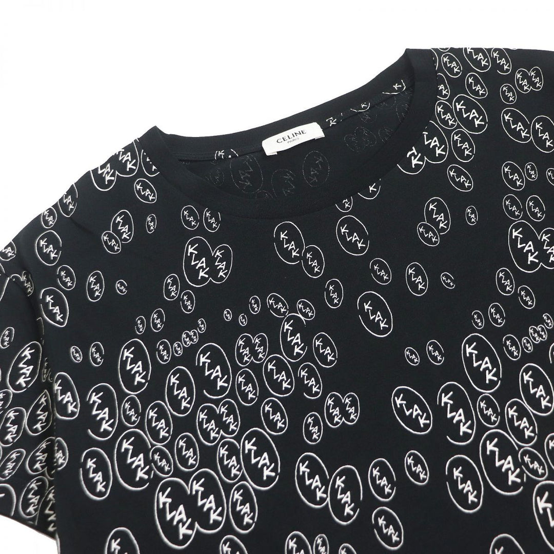 CELINE Cut cotton black<br>Print: White XS