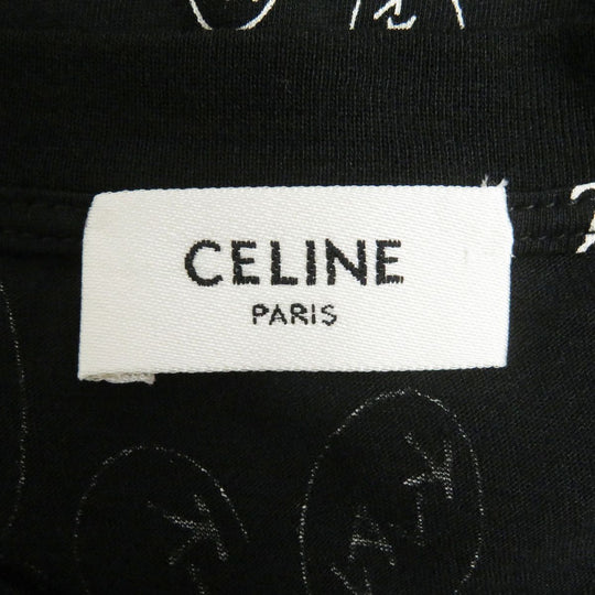 CELINE Cut cotton black<br>Print: White XS