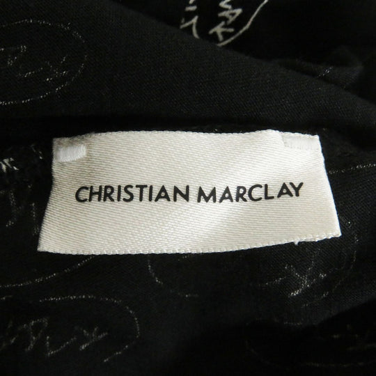 CELINE Cut cotton black<br>Print: White XS