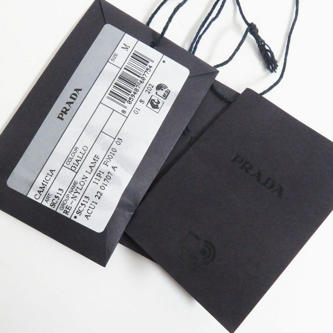 PRADA Short sleeve shirt recycled polyamide Yellow / black M
