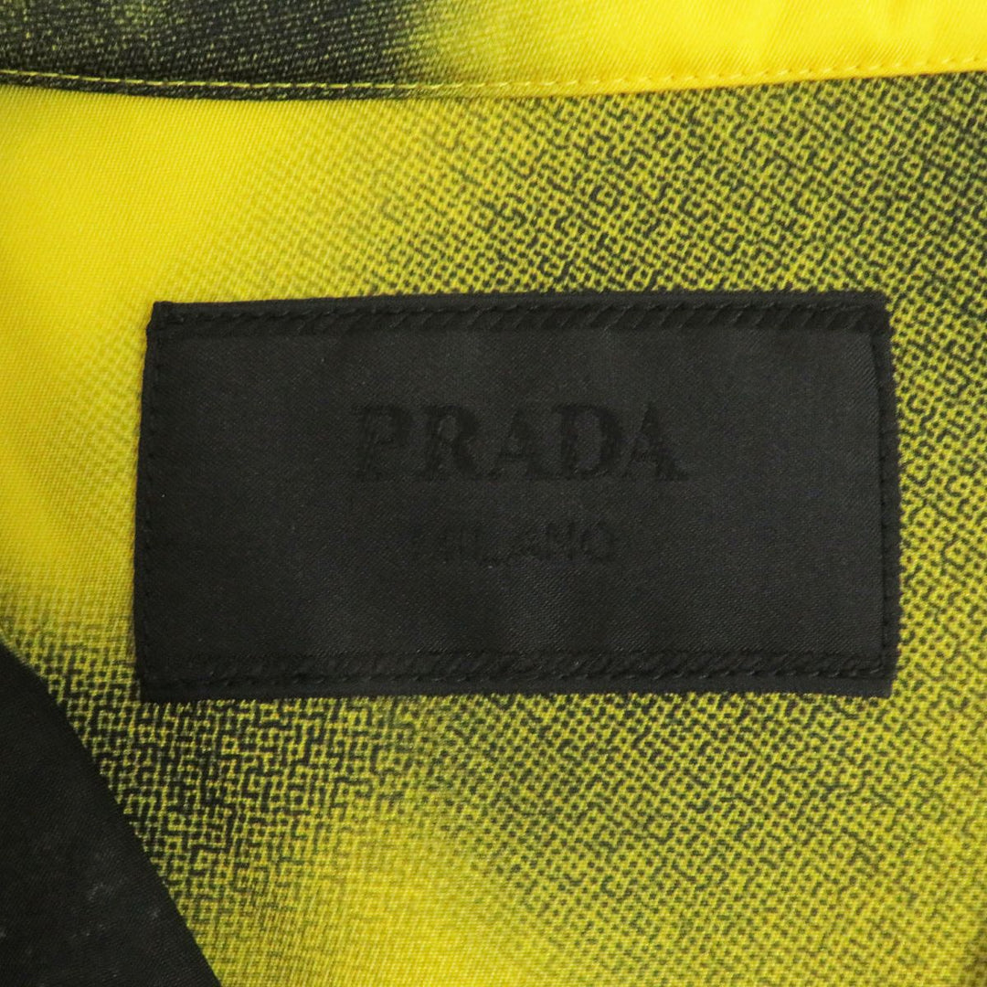 PRADA Short sleeve shirt recycled polyamide Yellow / black XL