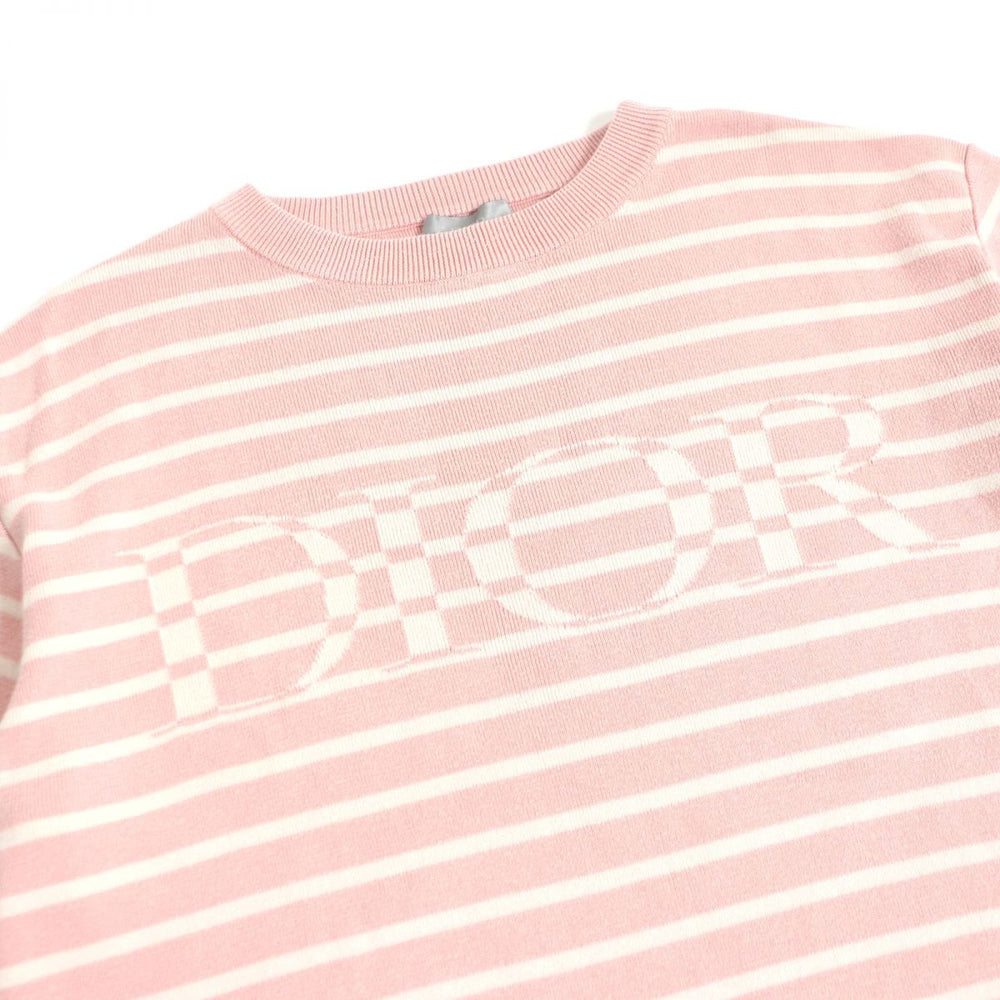 Dior HOMME knit silk Pink x White S