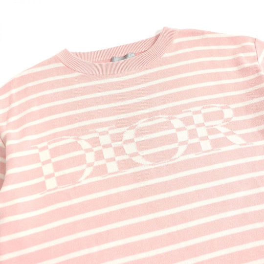 Dior HOMME knit silk Pink x White S