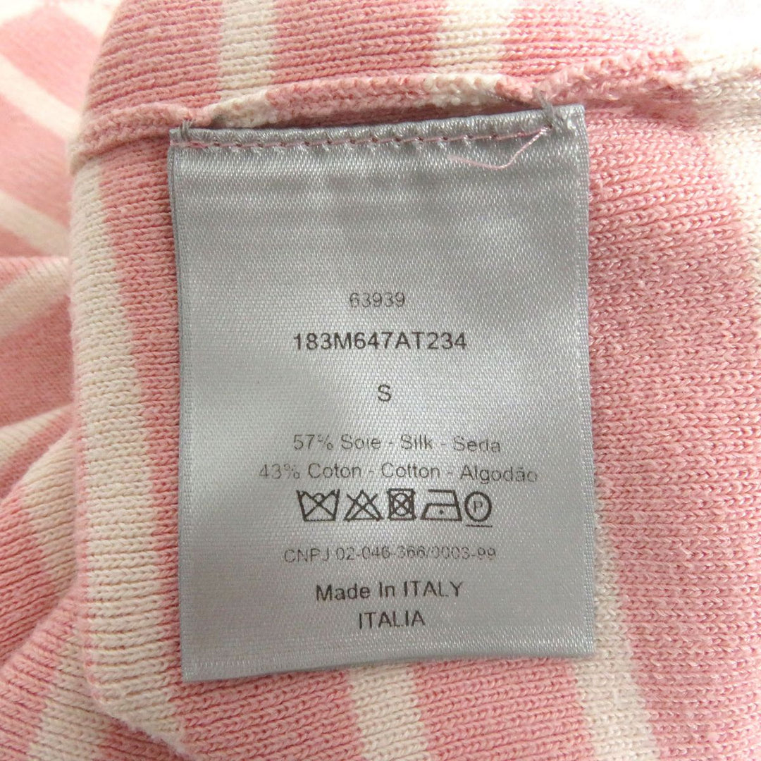 Dior HOMME knit silk Pink x White S