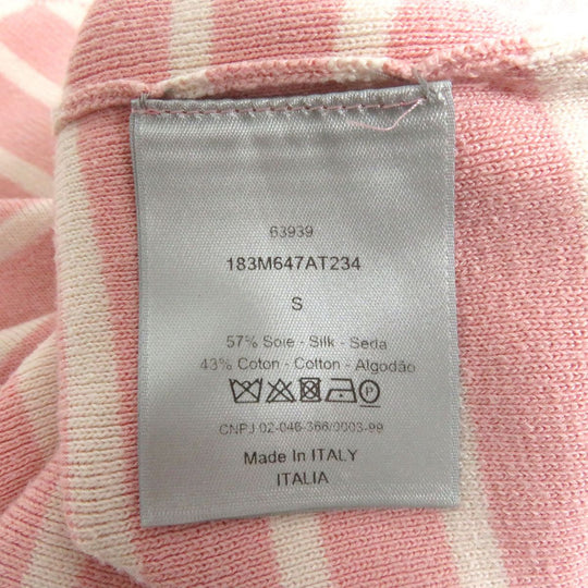 Dior HOMME knit silk Pink x White S