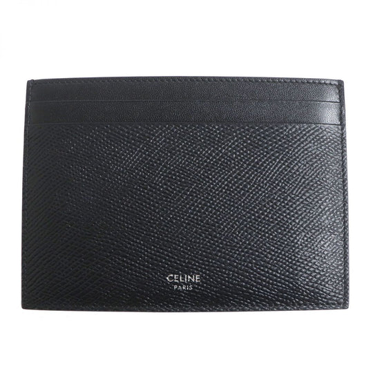 CELINE name card holder leather black