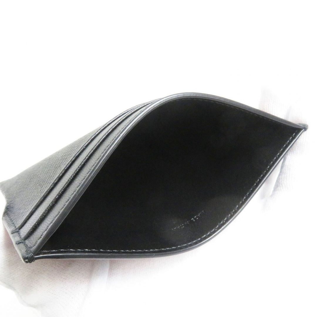 CELINE name card holder leather black