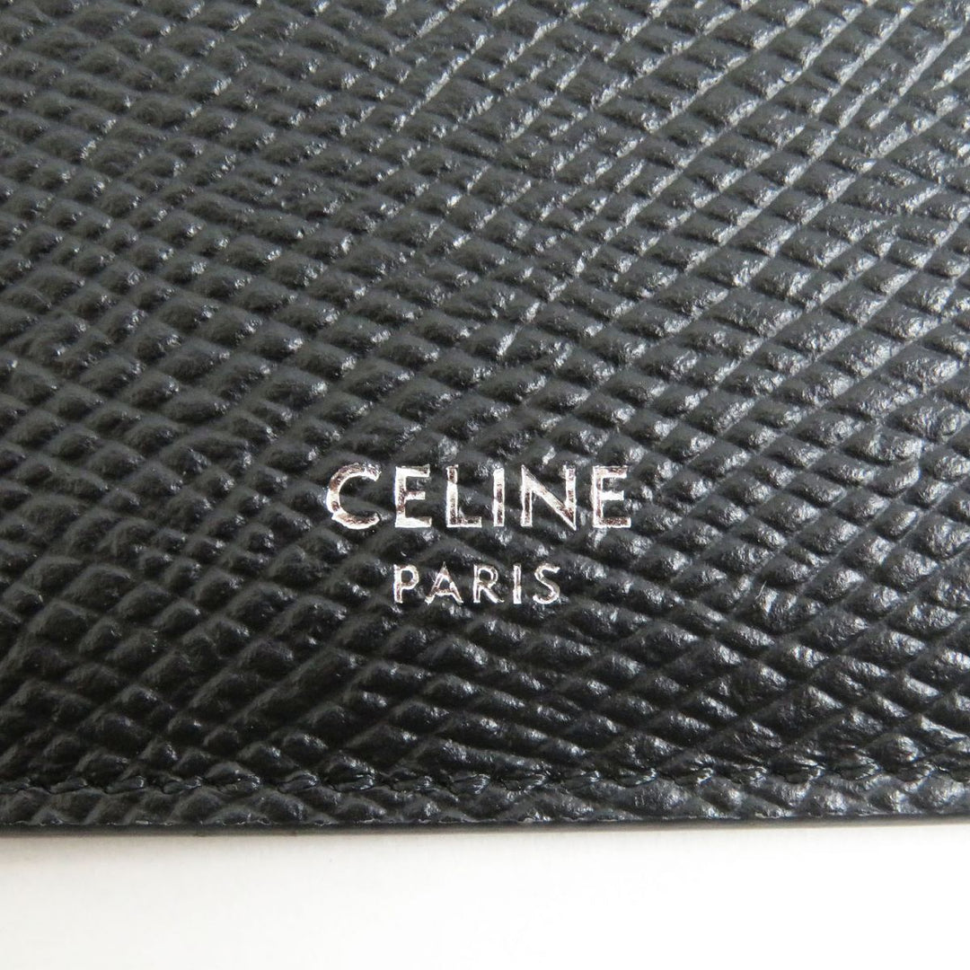 CELINE name card holder leather black