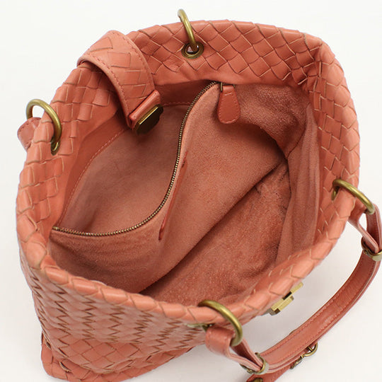 BOTTEGA VENETA BO82080 Tote Bag INTRECCIATO leather pink Women