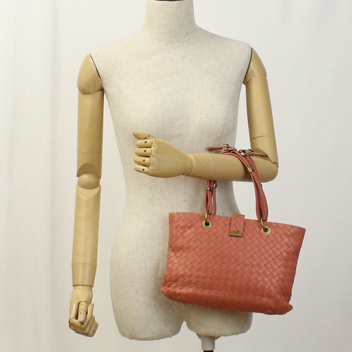 BOTTEGA VENETA BO82080 Tote Bag INTRECCIATO leather pink Women