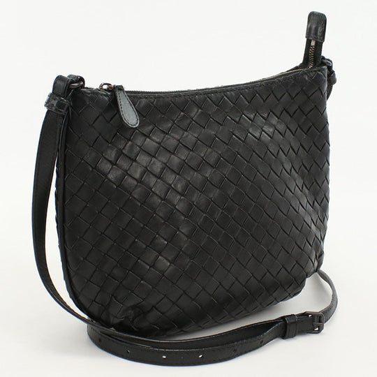 BOTTEGA VENETA BO88140 Shoulder Bag INTRECCIATO leather Black Women