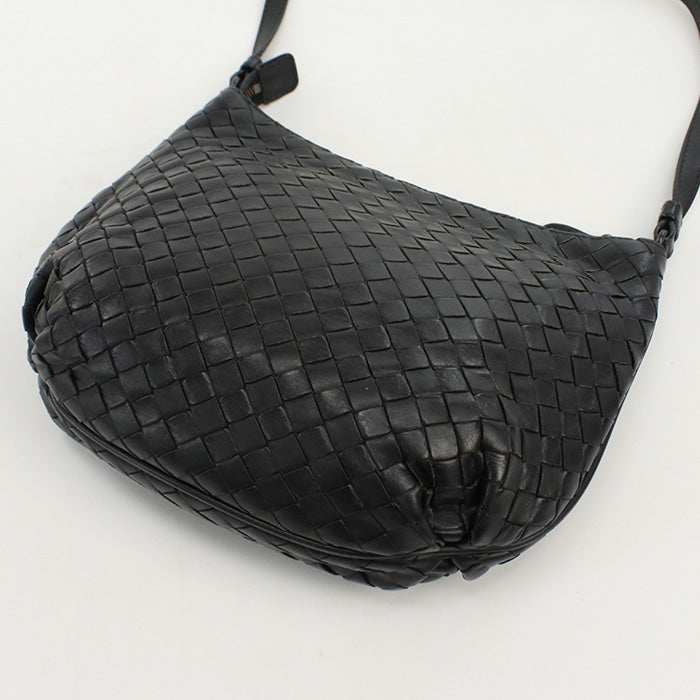 BOTTEGA VENETA BO88140 Shoulder Bag INTRECCIATO leather Black Women
