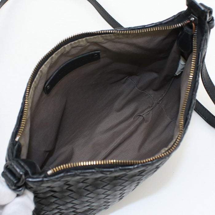 BOTTEGA VENETA BO88140 Shoulder Bag INTRECCIATO leather Black Women