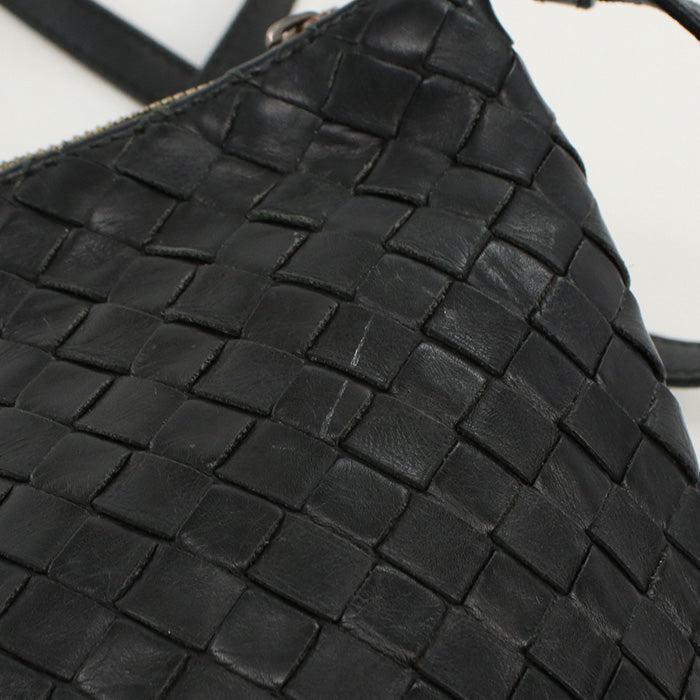 BOTTEGA VENETA BO88140 Shoulder Bag INTRECCIATO leather Black Women