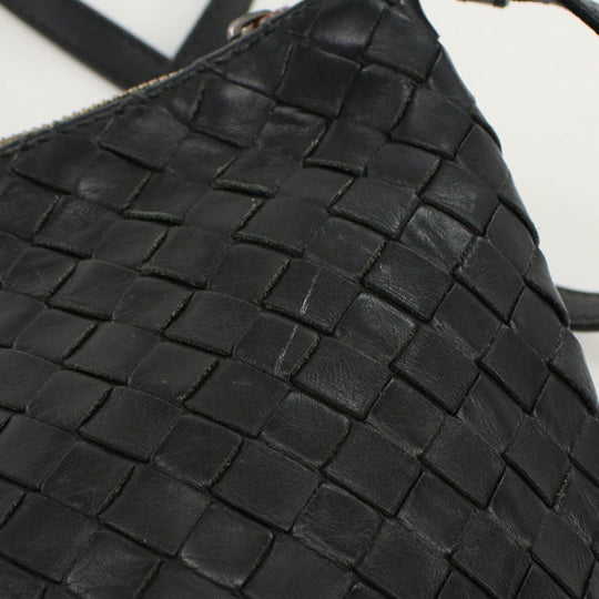 BOTTEGA VENETA BO88140 Shoulder Bag INTRECCIATO leather Black Women