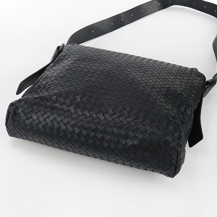 BOTTEGA VENETA 161314 VQ131 1000 INTRECCIATO Shoulder Bag leather  black mens