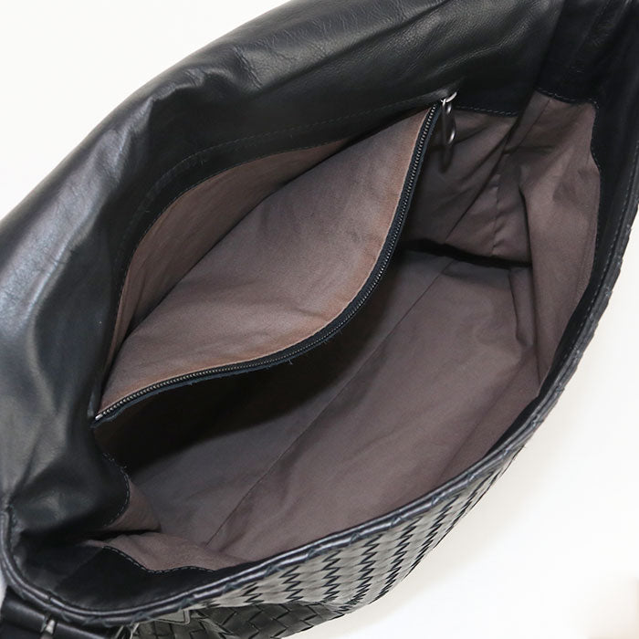 BOTTEGA VENETA 161314 VQ131 1000 INTRECCIATO Shoulder Bag leather  black mens