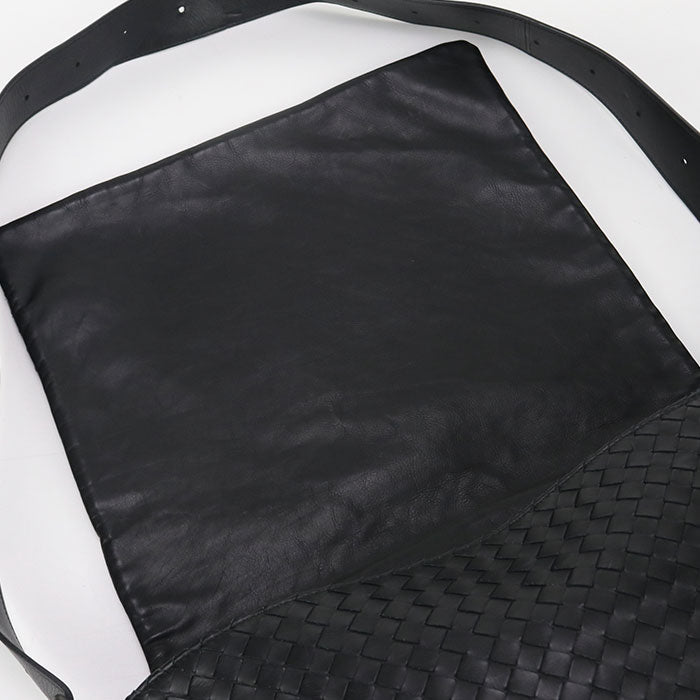 BOTTEGA VENETA 161314 VQ131 1000 INTRECCIATO Shoulder Bag leather  black mens