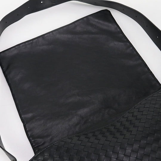 BOTTEGA VENETA 161314 VQ131 1000 INTRECCIATO Shoulder Bag leather  black mens