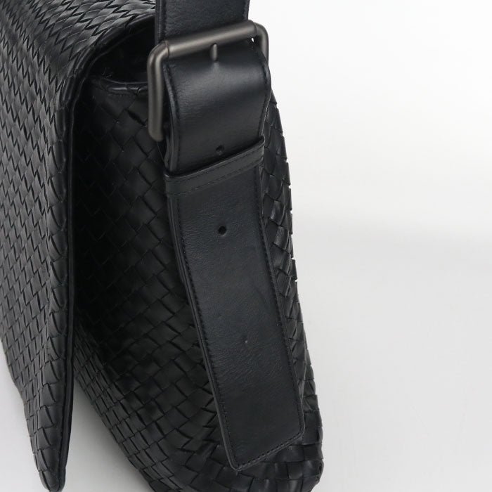 BOTTEGA VENETA 161314 VQ131 1000 INTRECCIATO Shoulder Bag leather  black mens