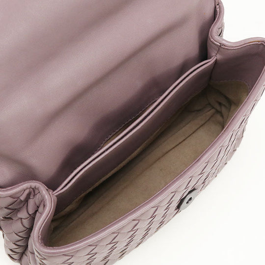 BOTTEGA VENETA 386498 Shoulder Bag INTRECCIATO OLYMPIA ChainShoulder Bag leather purple Women